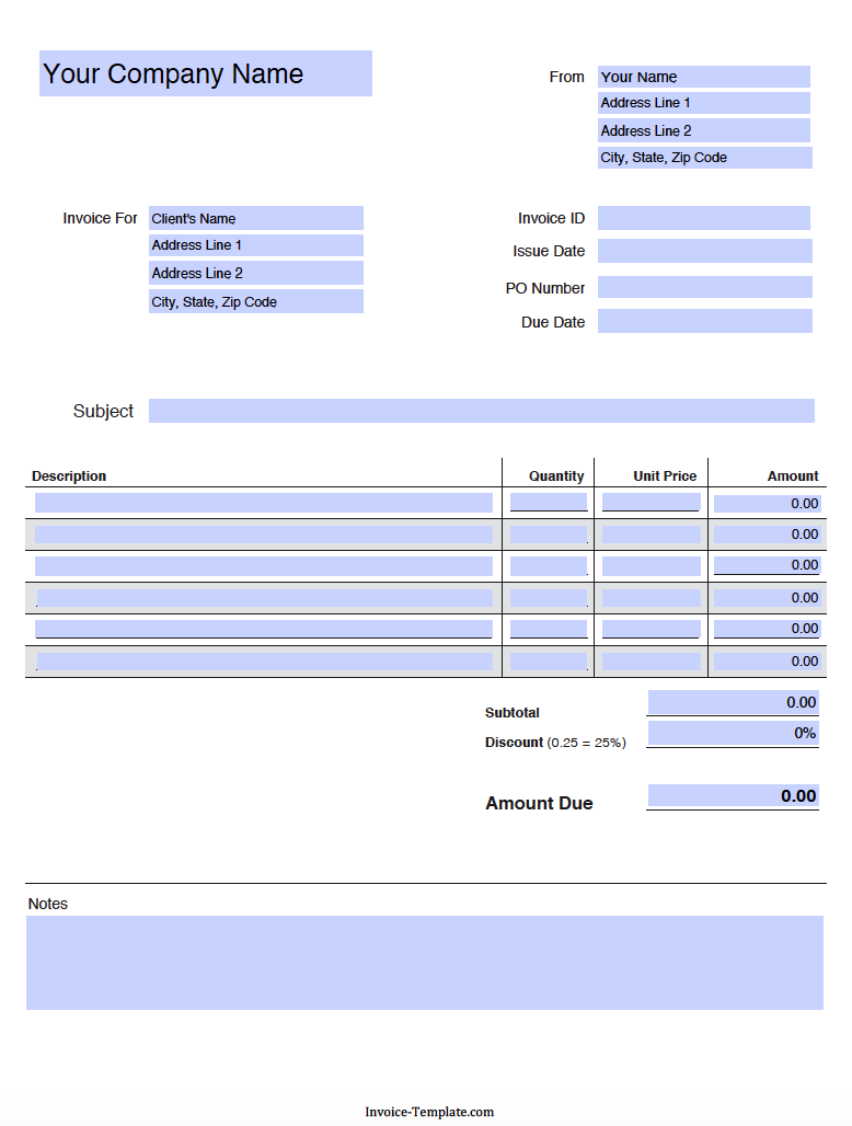Hosting Invoice Template